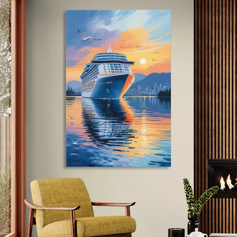 Vancouver Cruise Ship Terminal Living Room - Canvas Wall Art