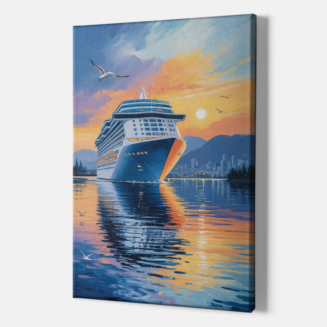 Vancouver Cruise Ship Terminal - Canvas Print Art Sides
