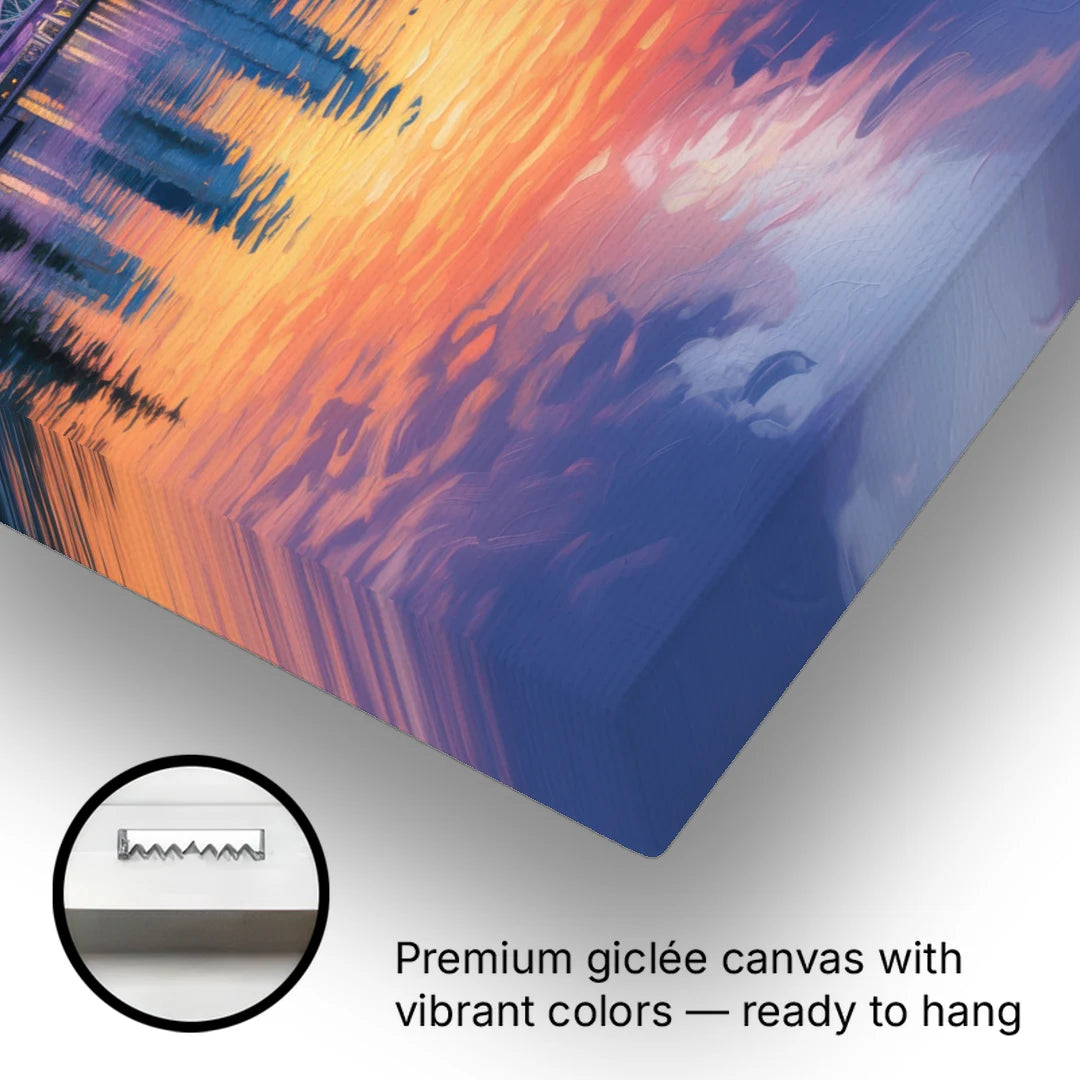 Vancouver Downtown Reflection - Canvas Wall Art - Gallery Wrap Corner