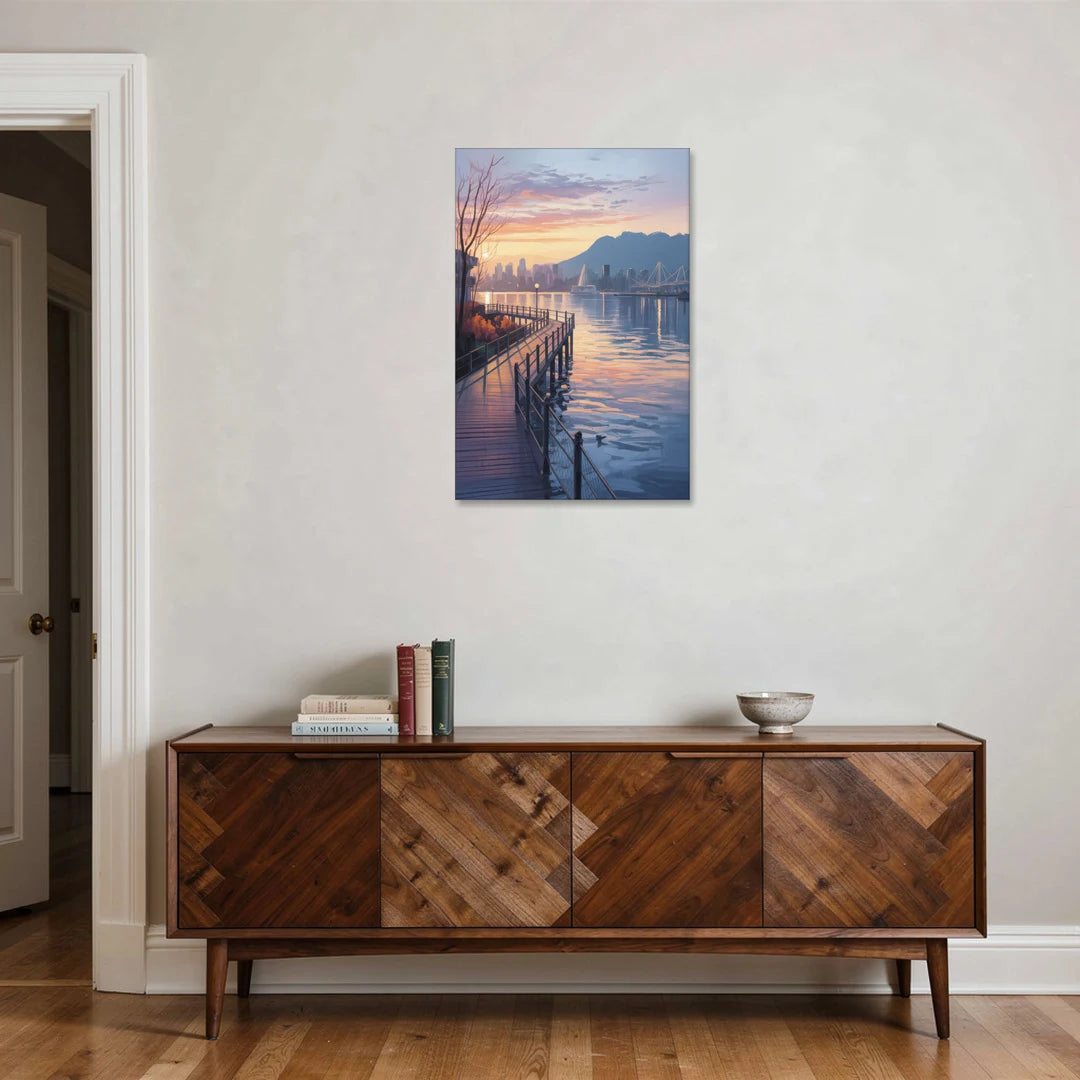 Vancouver Harbor Sunrise - Canvas Wall Art - Coffee Table - 24x36