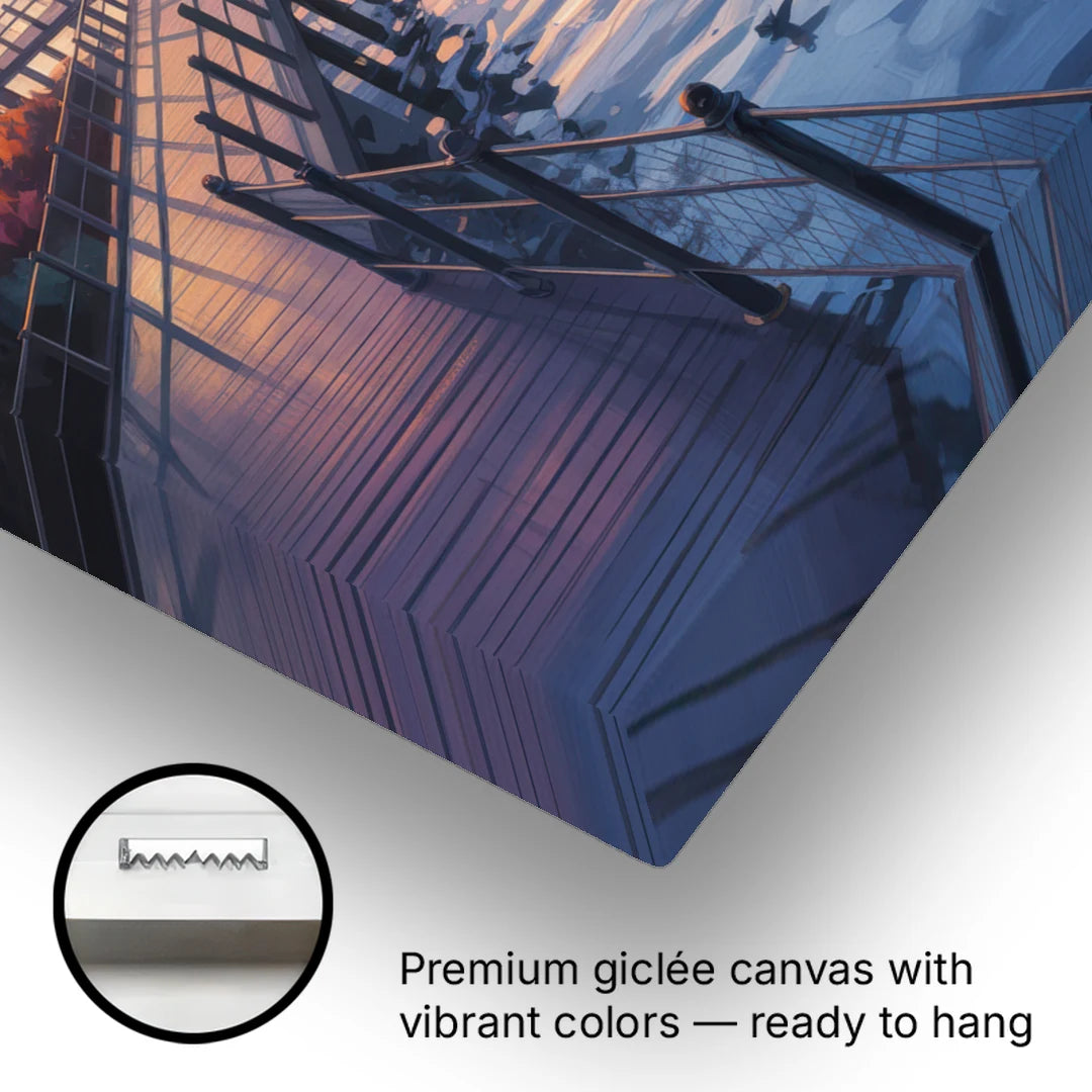 Vancouver Harbor Sunrise - Canvas Wall Art - Gallery Wrap Corner