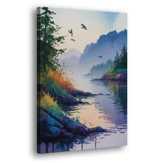 Vancouver Island Mist Side - Canvas Wall Art