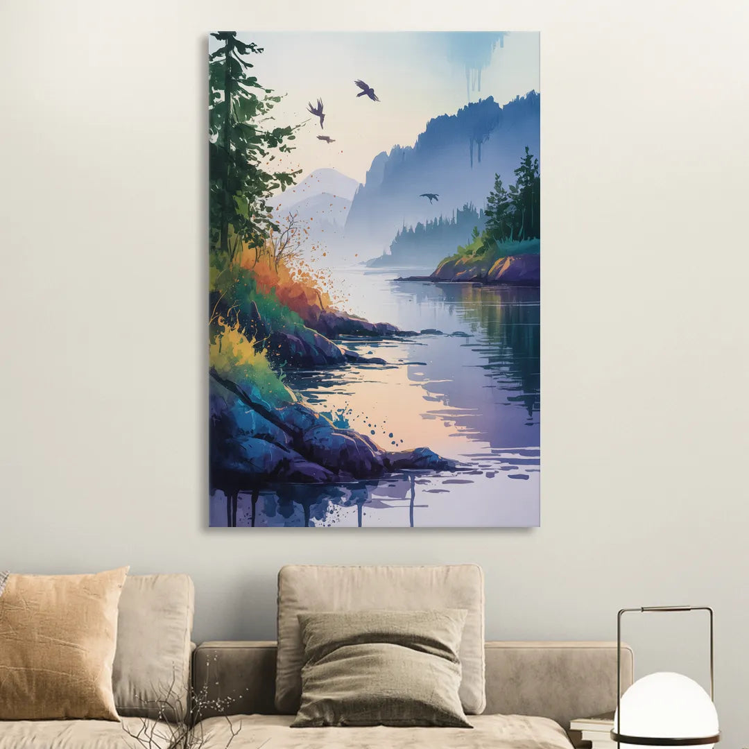 Vancouver Island Mist Sitting Room - Canvas Wall Art