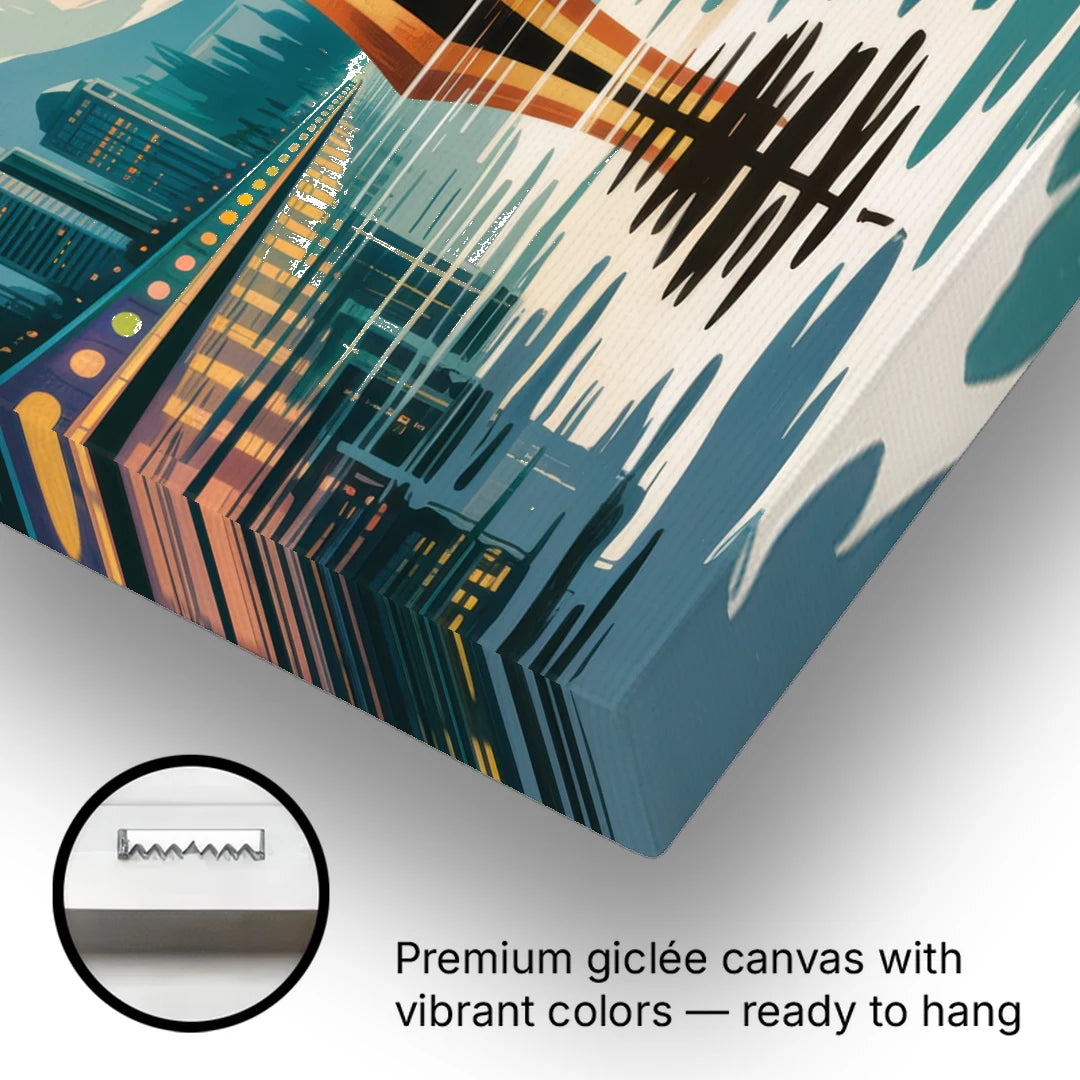 Vancouver Olympic Cauldron - Canvas Wall Art - Gallery Wrap Corner