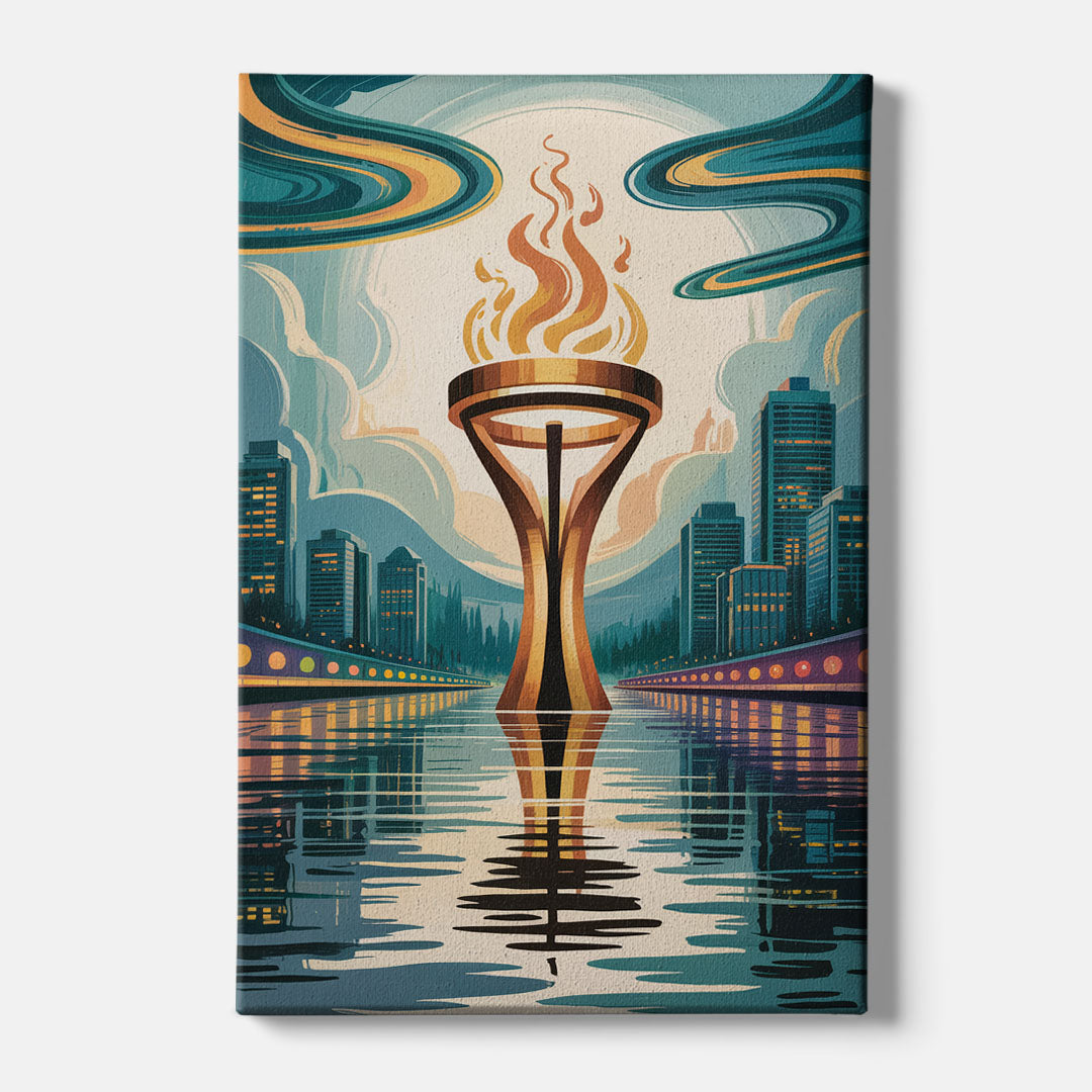 Vancouver Olympic Cauldron - Canvas Wall Art