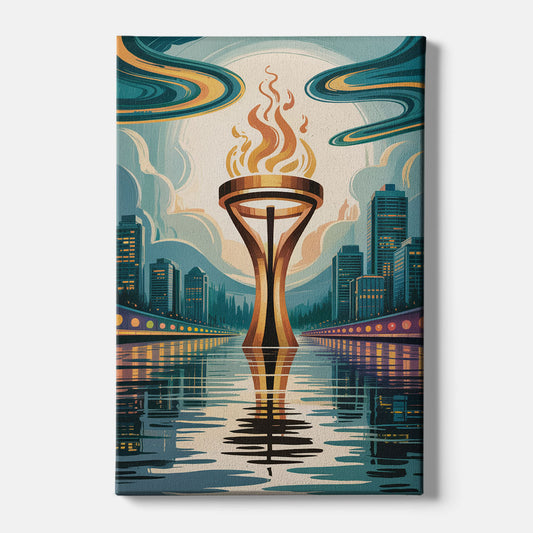 Vancouver Olympic Cauldron - Canvas Wall Art