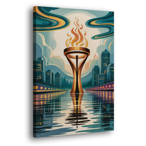 Vancouver Olympic Cauldron - Canvas Wall Art