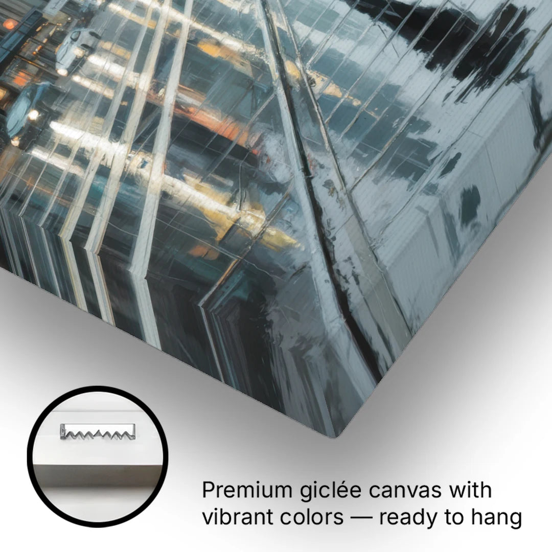 Vancouver Rainy Day - Canvas Wall Art - Gallery Wrap Corner