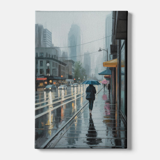 Vancouver Rainy Day - Canvas Wall Art
