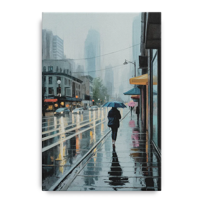 Vancouver Rainy Day Front - Canvas Wall Art