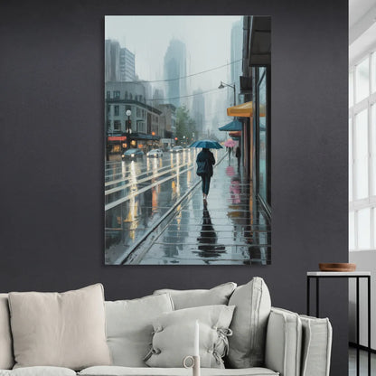 Vancouver Rainy Day Sitting Room - Canvas Wall Art