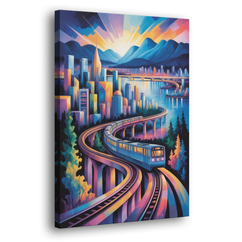 Vancouver SkyTrain - Canvas Wall Art - Side
