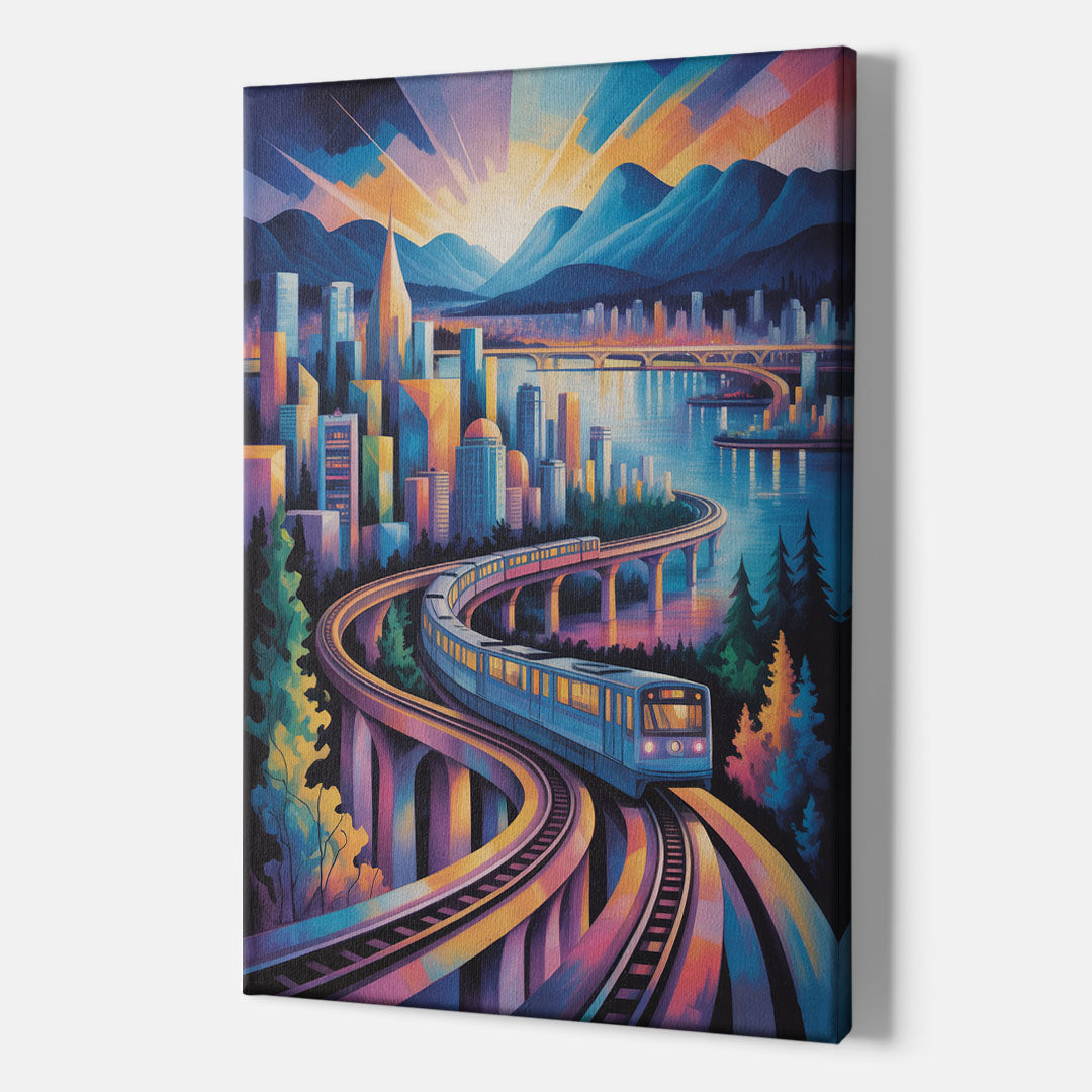 Vancouver SkyTrain - Canvas Print Art Sides