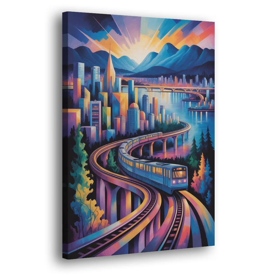 Vancouver SkyTrain Side - Canvas Wall Art