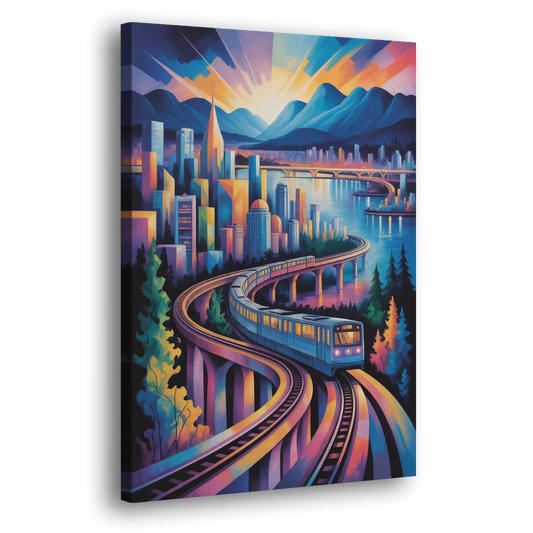 Vancouver SkyTrain Side - Canvas Wall Art