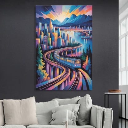 Vancouver SkyTrain Living Room - Canvas Wall Art