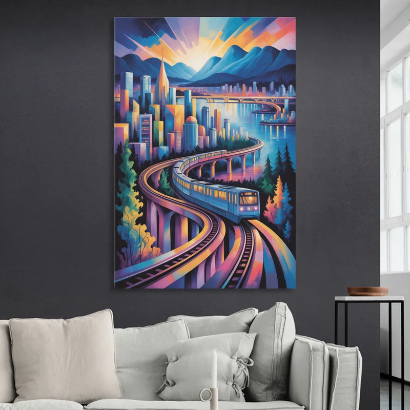 Vancouver SkyTrain Living Room - Canvas Wall Art