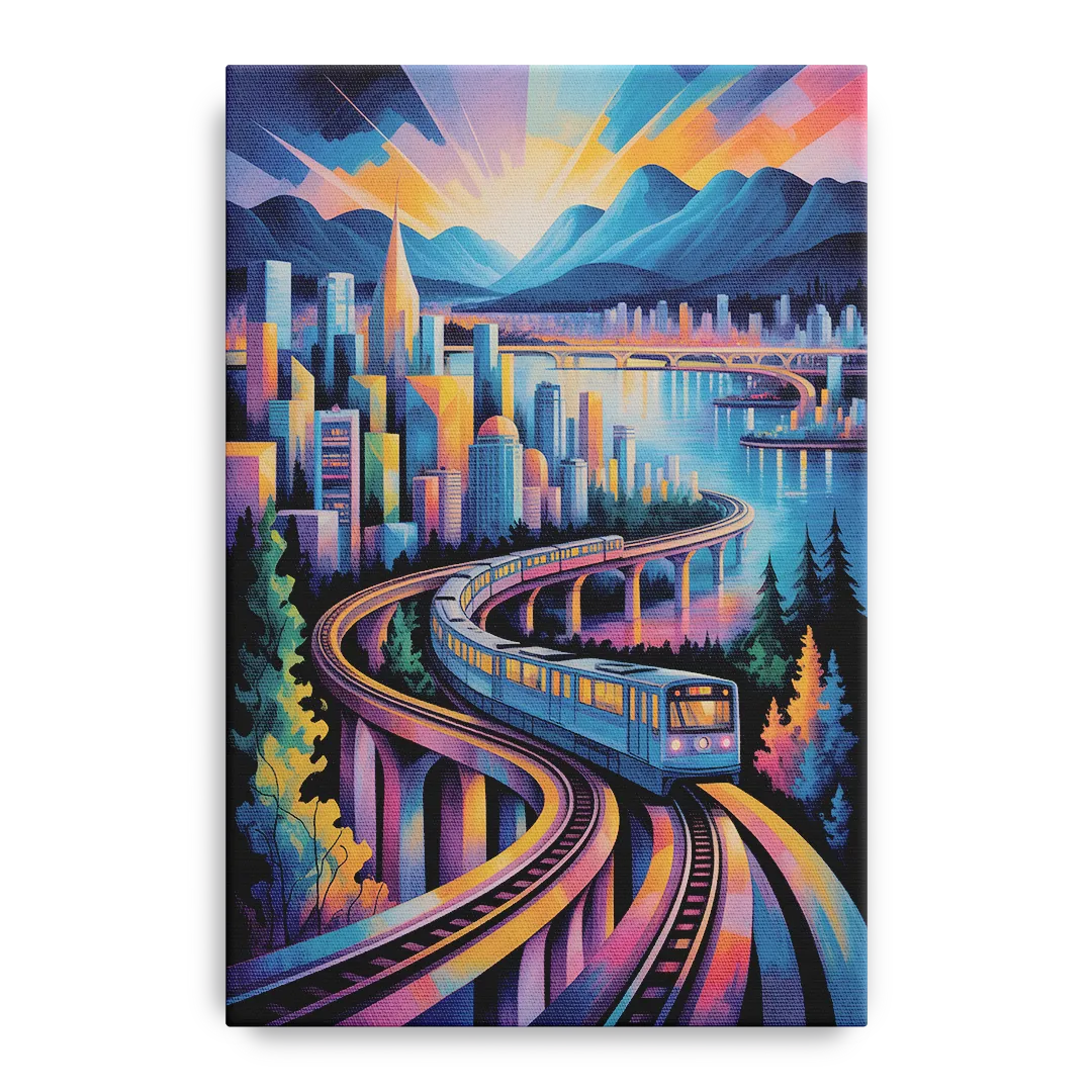 Vancouver SkyTrain Front - Canvas Wall Art