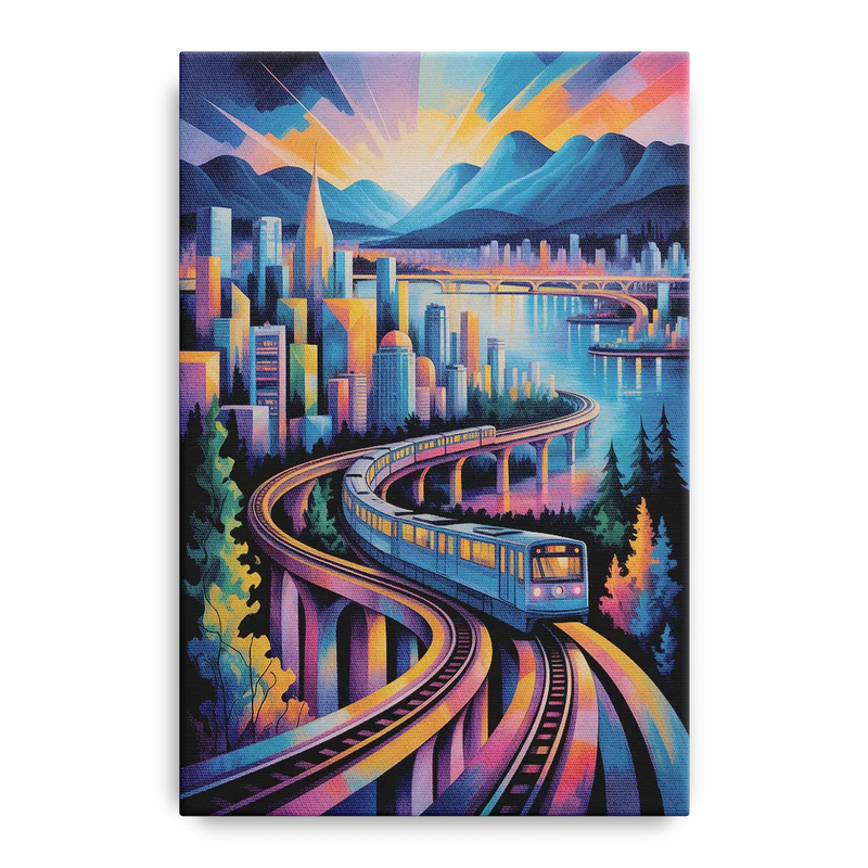 Vancouver SkyTrain Front - Canvas Wall Art