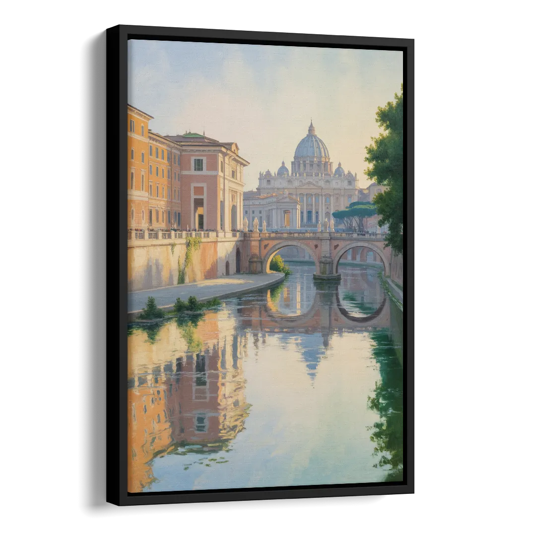 Vatican Serenity Side - Black Canvas Wall Art