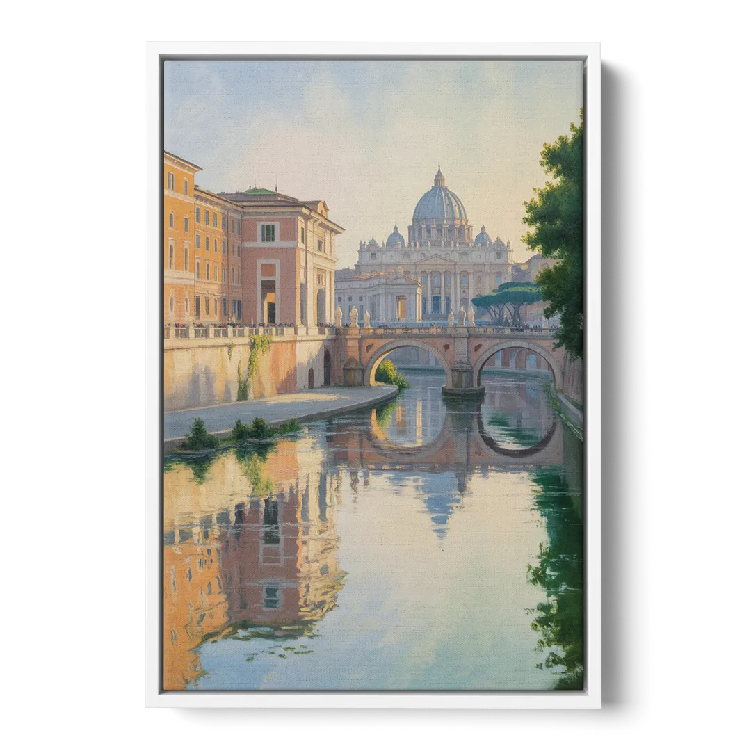 Vatican Serenity Front - White Canvas Wall Art