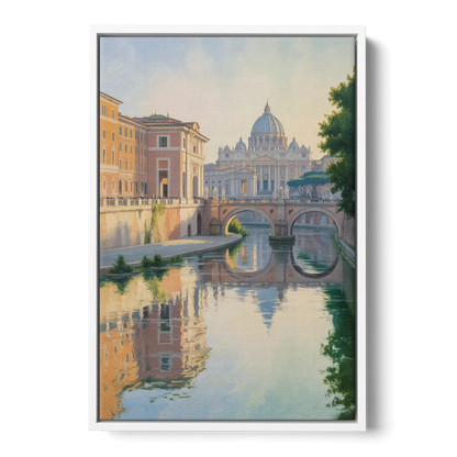 Vatican Serenity Front - White Canvas Wall Art