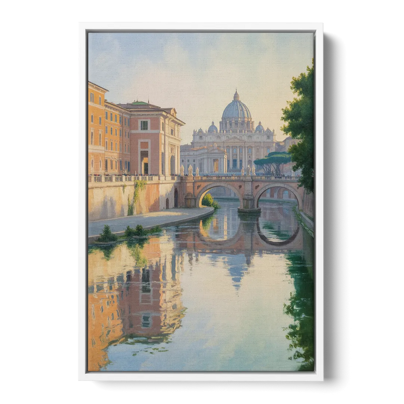 Vatican Serenity Front - White Canvas Wall Art