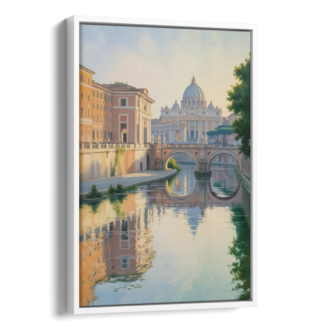 Vatican Serenity Side - White Canvas Wall Art