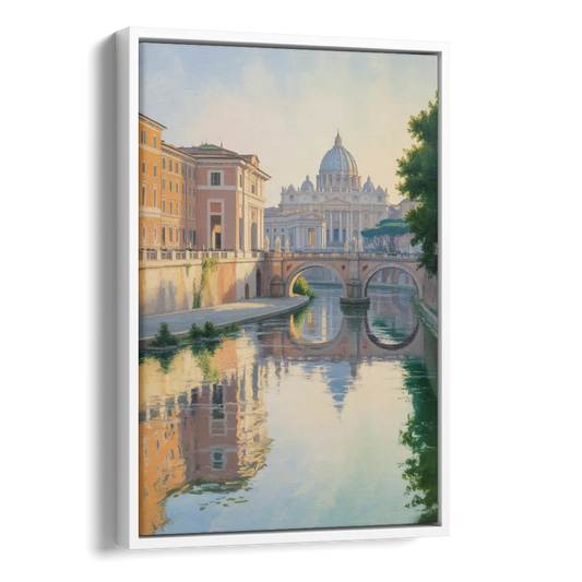 Vatican Serenity Side - White Canvas Wall Art