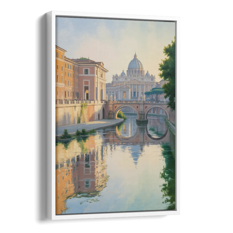 Vatican Serenity Side - White Canvas Wall Art