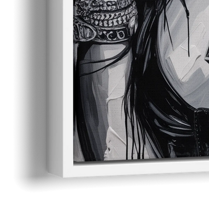 Velvet Line - Close-Up White Frame Canvas