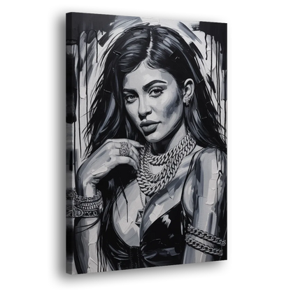 Velvet Line Side - Canvas Wall Art