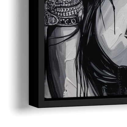 Velvet Line - Close-Up Black Frame Canvas