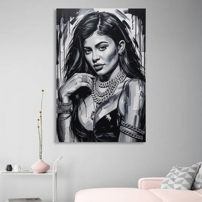 Velvet Line Sitting Room - Canvas Wall Art