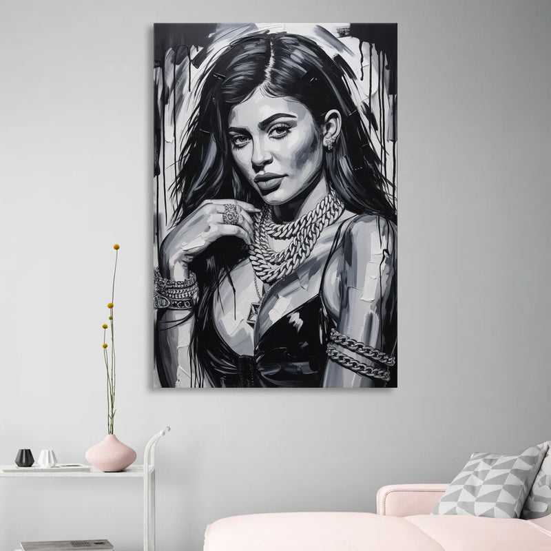 Velvet Line Sitting Room - Canvas Wall Art