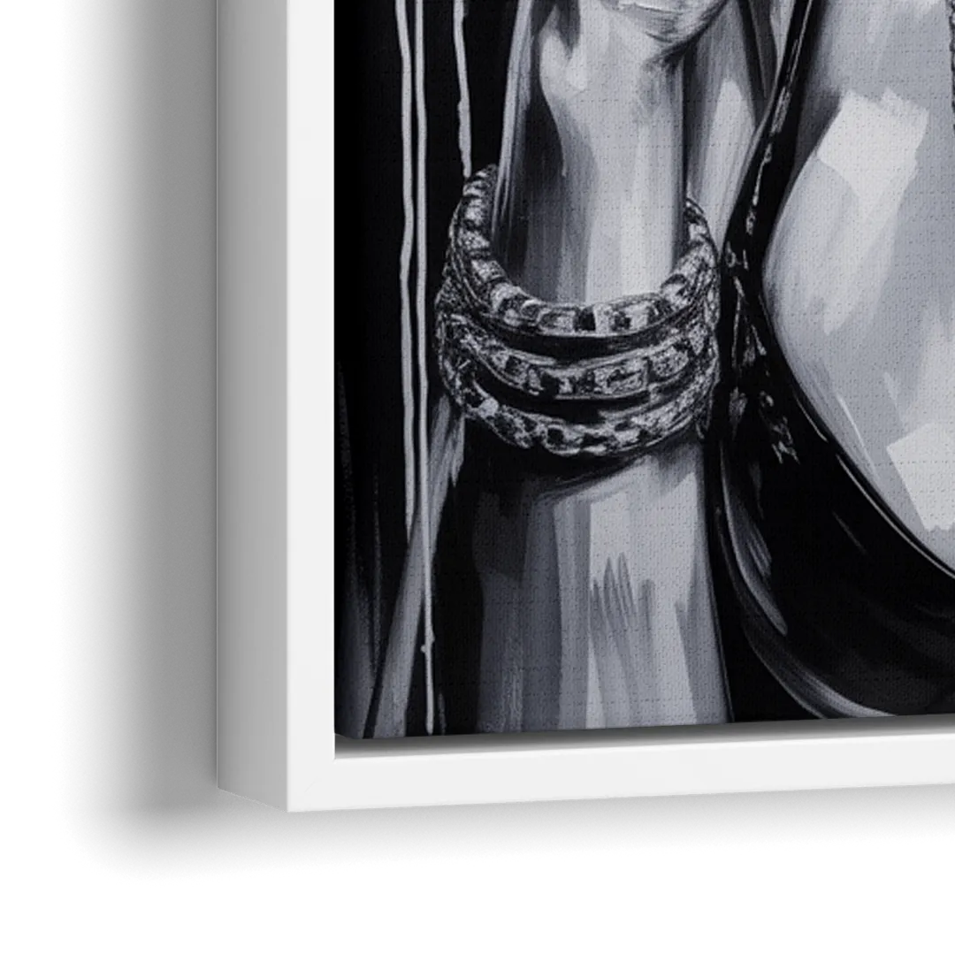 Velvet Shadow - Close-Up White Frame Canvas