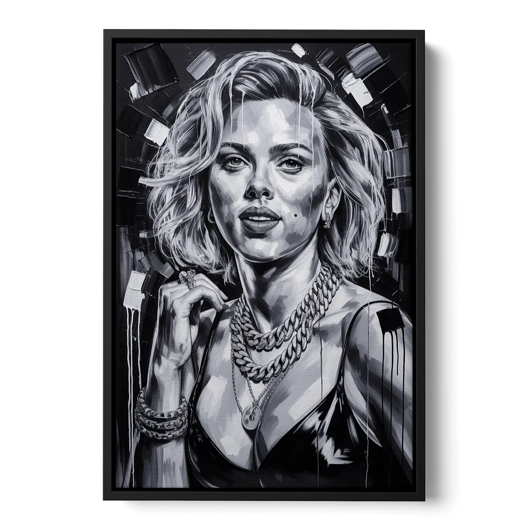 Velvet Shadow - Black Frame Canvas