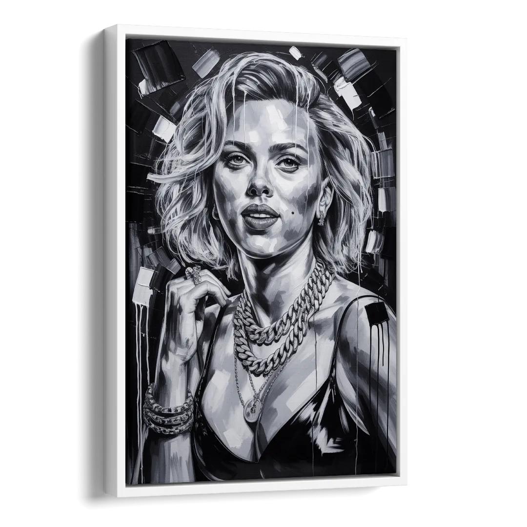 Velvet Shadow Side - White Canvas Wall Art