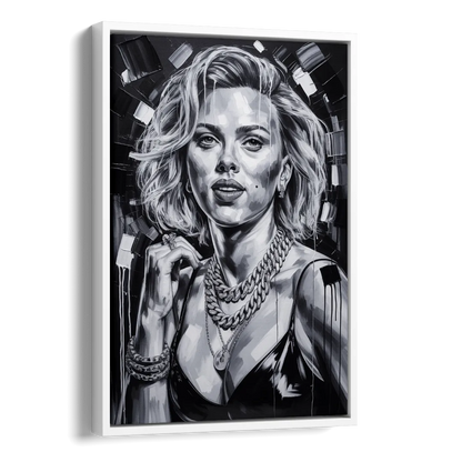 Velvet Shadow Side - White Canvas Wall Art