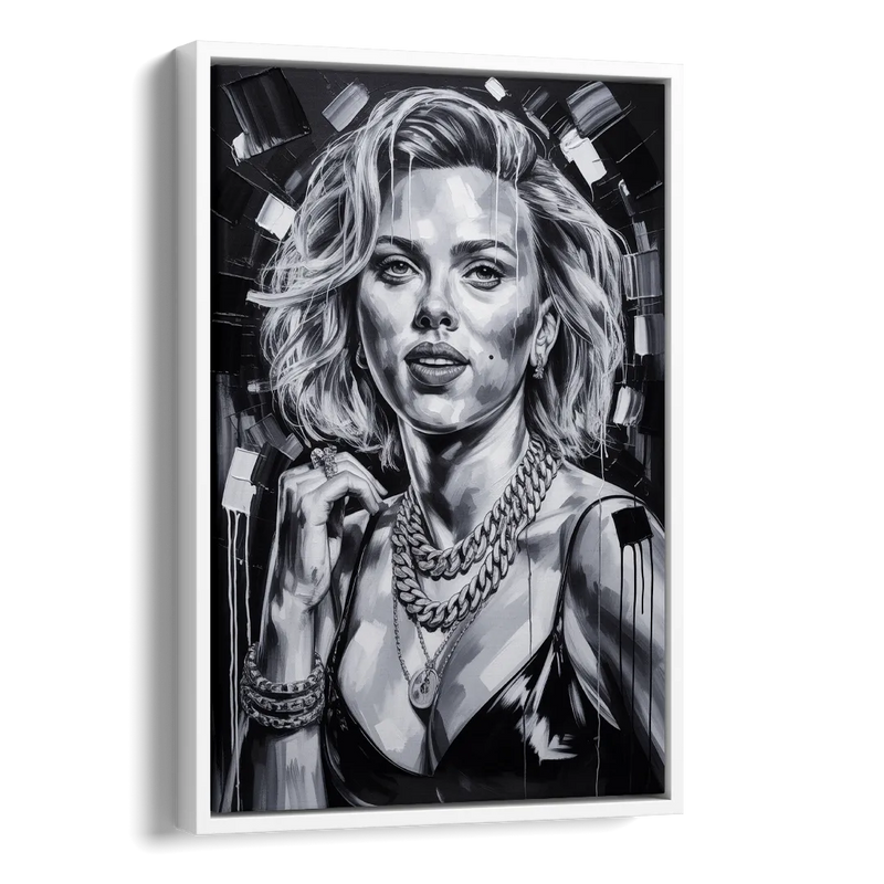 Velvet Shadow Side - White Canvas Wall Art