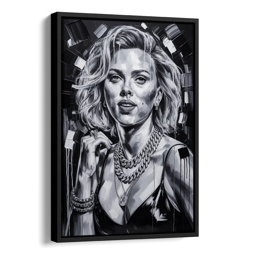 Velvet Shadow Side - Black Canvas Wall Art