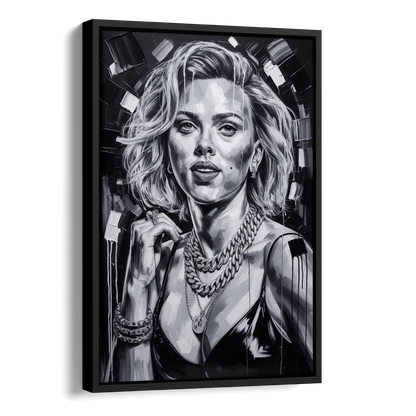 Velvet Shadow Side - Black Canvas Wall Art