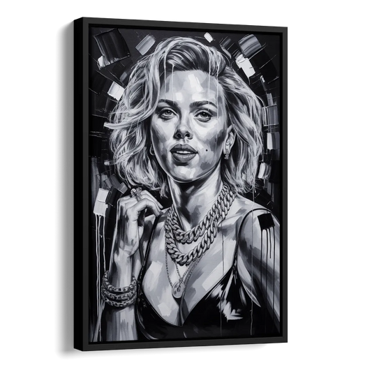 Velvet Shadow Side - Black Canvas Wall Art