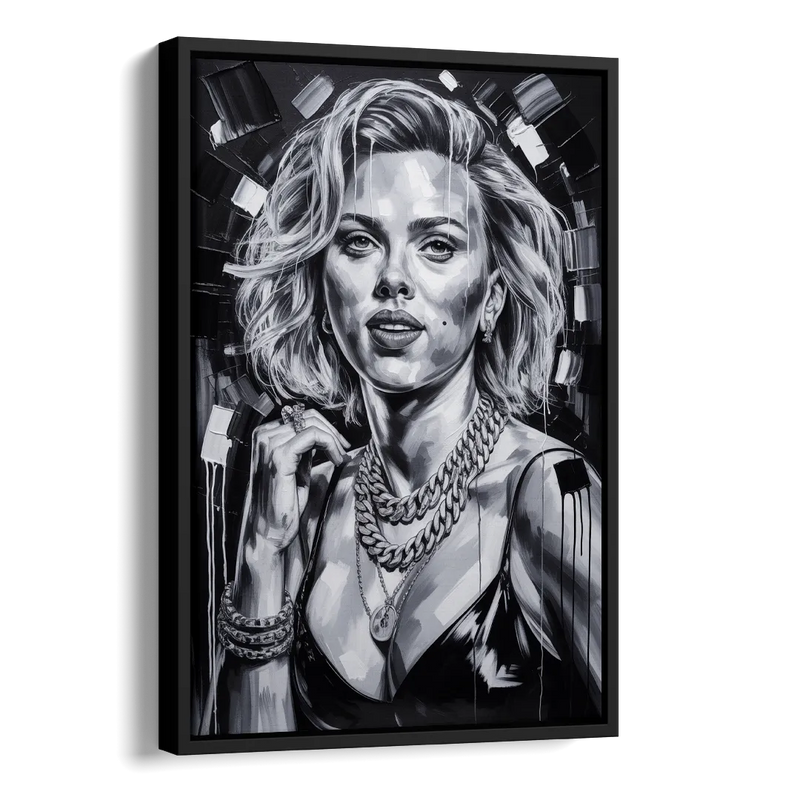 Velvet Shadow Side - Black Canvas Wall Art