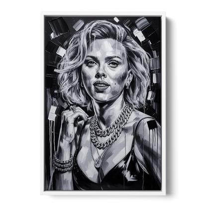 Velvet Shadow Front - White Canvas Wall Art