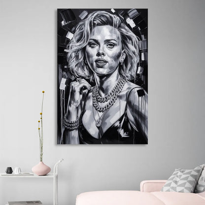 Velvet Shadow Living Room - Canvas Wall Art