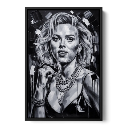 Velvet Shadow Front - Black Canvas Wall Art