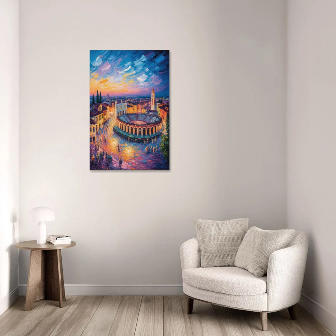 Verona's Roman Theatre - Canvas Wall Art - Sofa - 24x36