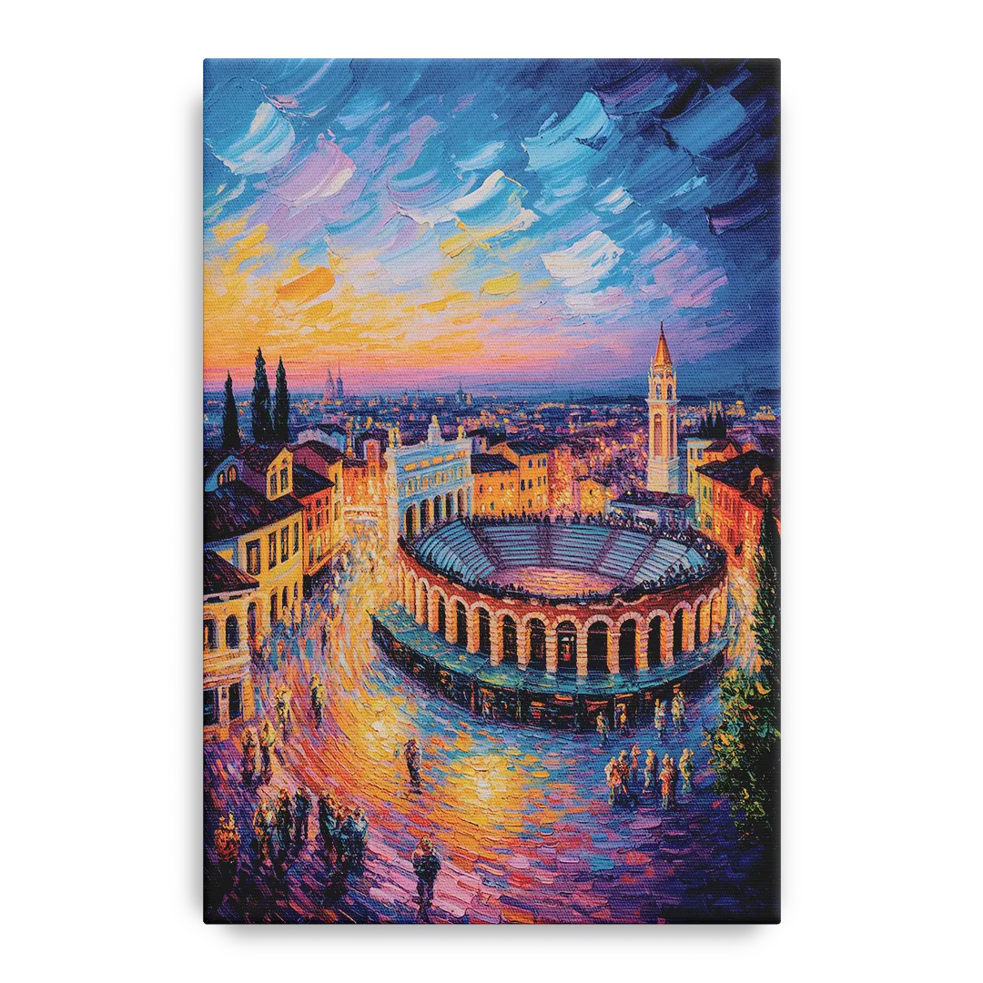 Verona's Roman Theatre Front - Canvas Wall Art