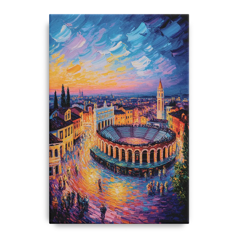 Verona's Roman Theatre Front - Canvas Wall Art